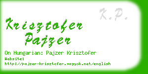 krisztofer pajzer business card